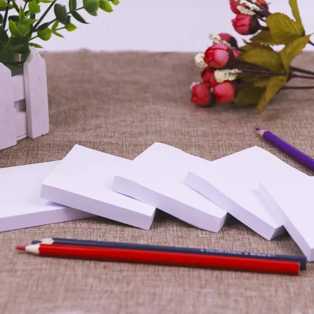 Alt view image 3 of 4 - White Sticky Notes, 6 Pads, 3 X 3 Inch, 100 Sheets/Pad, Self-Stick Notes Pads, Easy Post Notes for Office, School, Home (White)