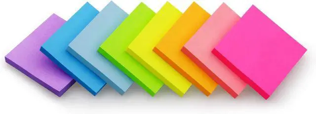 Alt view image 2 of 3 - Sticky Notes 2x2 inch, 8 Bright Colors, 24 Pads, 60 Sheets/Pad | Total 1440 Sheets