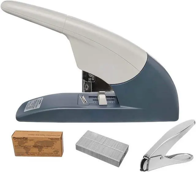 Main image of PowerForce 175 Heavy Duty Flat Clinch Office Stapler, 20 to 175 Sheets Using one Size 3/4" Leg-Length Staple, includes 400 Staples and a Staple Remover