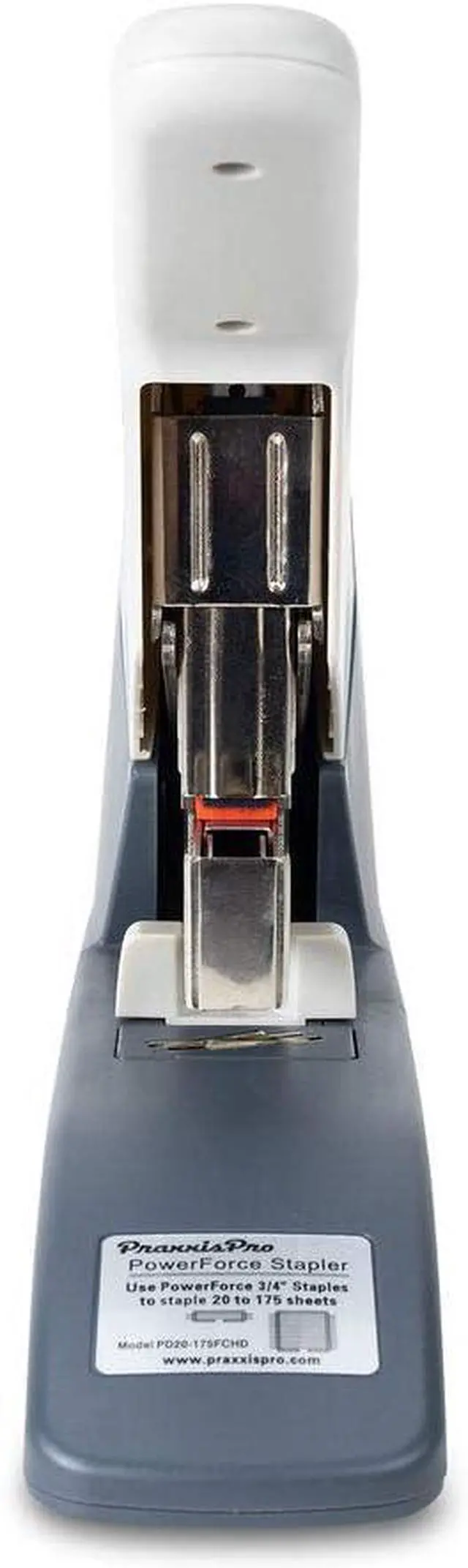 Alt view image 3 of 7 - PowerForce 175 Heavy Duty Flat Clinch Office Stapler, 20 to 175 Sheets Using one Size 3/4" Leg-Length Staple, includes 400 Staples and a Staple Remover