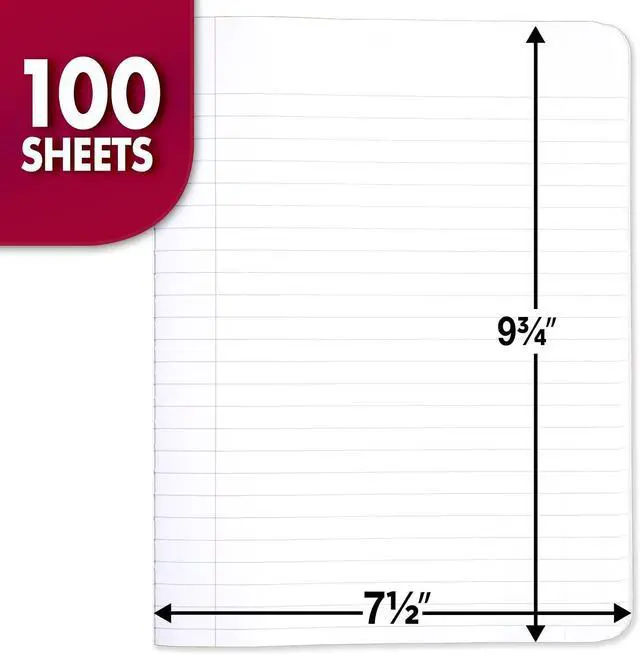Alt view image 2 of 7 - Mead Composition Notebook, Wide Ruled Paper, 7.5" x 9.75", 100 Sheets, Black Marble, 3 Pack (38301)
