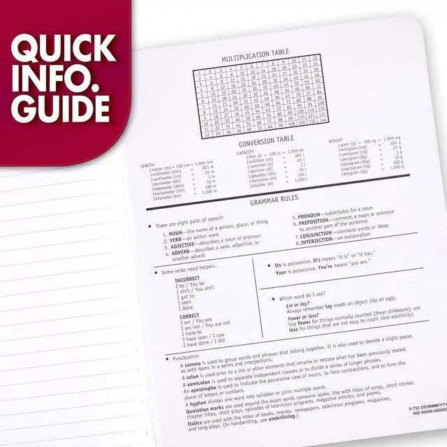 Alt view image 5 of 7 - Mead Composition Notebook, Wide Ruled Paper, 7.5" x 9.75", 100 Sheets, Black Marble, 3 Pack (38301)