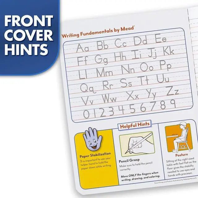 Alt view image 7 of 7 - Mead Primary Composition Book, Primary Ruled Journal, Grades K-2, 7-1/2" x 9-3/4", 100 Sheets, Blue Marble (09902)