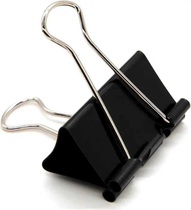 Main image of Coofficer Extra Large Binder Clips 2-Inch (24 Pack), Big Paper Clamps for Office Supplies, Black