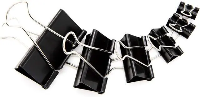 Alt view image 2 of 6 - DSTELIN Binder Clips Paper Clamps Assorted Sizes 100 Count (Black), X Large, Large, Medium, Small, X Small and Micro, 6 Sizes in One Pack, Meet Your Different Using Needs.