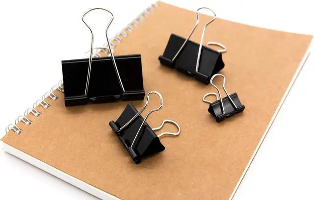 Alt view image 4 of 6 - DSTELIN Binder Clips Paper Clamps Assorted Sizes 100 Count (Black), X Large, Large, Medium, Small, X Small and Micro, 6 Sizes in One Pack, Meet Your Different Using Needs.