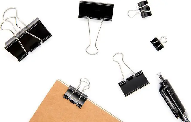 Alt view image 5 of 6 - DSTELIN Binder Clips Paper Clamps Assorted Sizes 100 Count (Black), X Large, Large, Medium, Small, X Small and Micro, 6 Sizes in One Pack, Meet Your Different Using Needs.