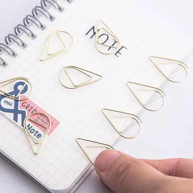 Alt view image 4 of 6 - VENCINK 300 Pcs Gold Paper Clips Teardrop Cute Paperclips
