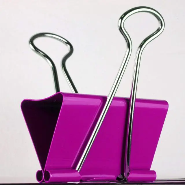 Alt view image 7 of 7 - BAZIC Products Small 3/4" (19mm) Assorted Color Binder Clip (20/Pack), 263 | assorted color binder clips, clamp paper stacks tight and hold without staples or folds