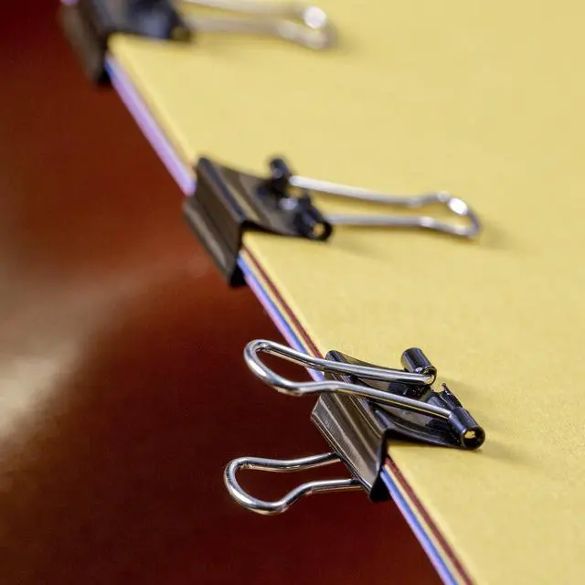 Alt view image 7 of 7 - Officemate Mini Binder Clips, 144 Count (12 Boxes of 12 Clips), Heavy-Duty Metal Handles, Black Paper Fasteners for Office, School & Home Organization (99010)