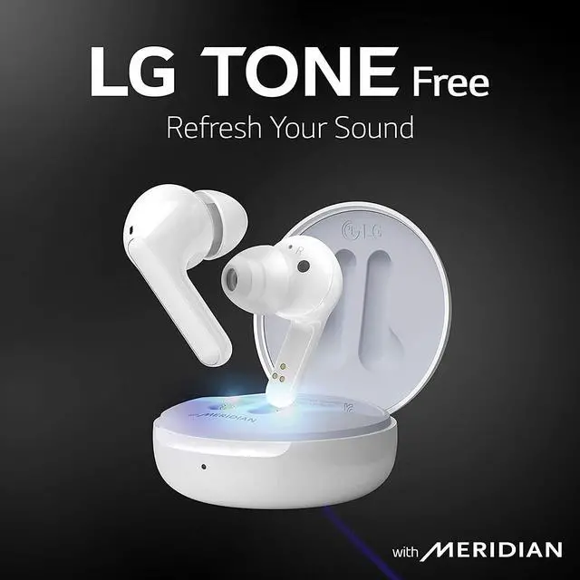 Alt view image 12 of 20 - LG Tone Free FN5W Wireless Earbuds with Meridian Audio - White