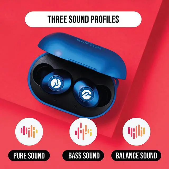 Alt view image 5 of 7 - The Everyday Fengoutlet Bluetooth Wireless Earbuds with Microphone- Stereo Sound in-Ear Bluetooth Headset True Wireless Earbuds 32 Hours Playtime (Matte Blue)