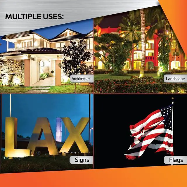 Alt view image 7 of 7 - 30-Watt Outdoor LED Flood Light, Weatherproof, Bronze. for use in Flag Pole, Flood, backyards, Playground, and Landscape Lighting Applications.