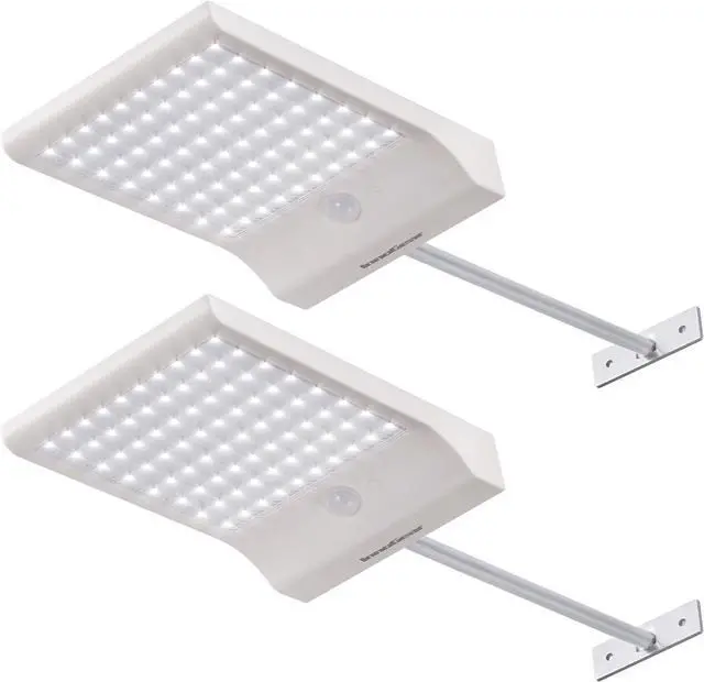 Main image of InnoGear Solar Gutter Lights Outdoor, 80 LED Wall Mount Lighting with Motion Sensor 4 Working Modes IP65 Waterproof 450 Lumens for Front Door Yard Garage, Pack of 2