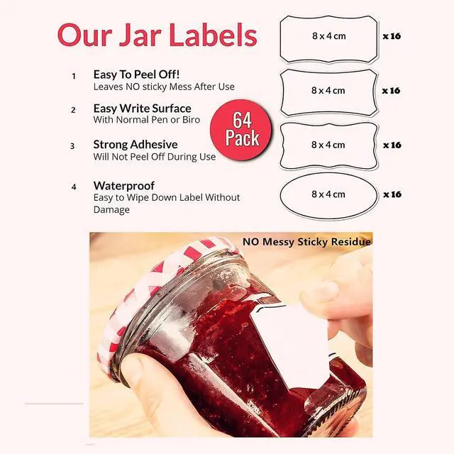 Alt view image 3 of 5 - Hybsk Removable Freezer Food Labels for Jars Easy Peel Off - Frozen Food Storage Labels that Leave No Sticky Residue After Use (Type 2)