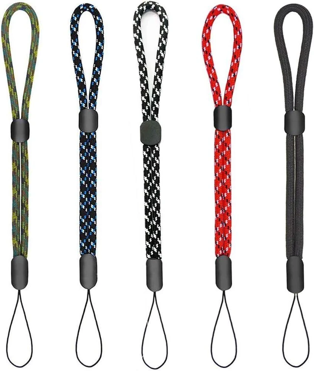 Main image of 5Pack Multicolor Wrist Lanyards Button Adjustable Length Lanyard