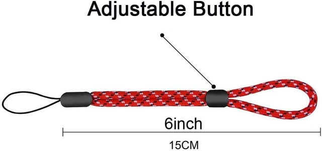 Alt view image 3 of 7 - 5Pack Multicolor Wrist Lanyards Button Adjustable Length Lanyard