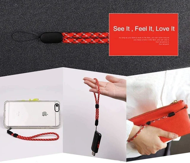 Alt view image 5 of 7 - 5Pack Multicolor Wrist Lanyards Button Adjustable Length Lanyard