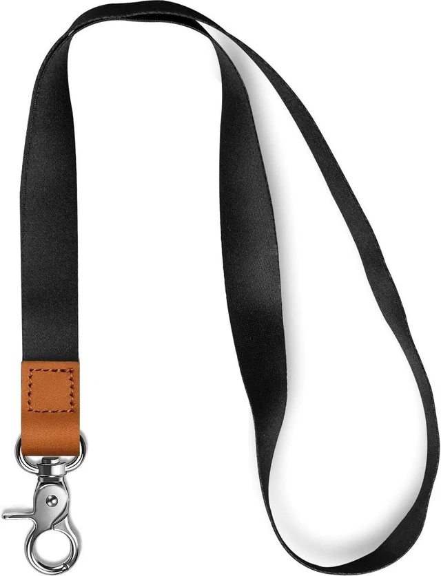 Main image of Lanyard Black Long Lanyard for Keys ID Badges Cards Car Keys Wallet