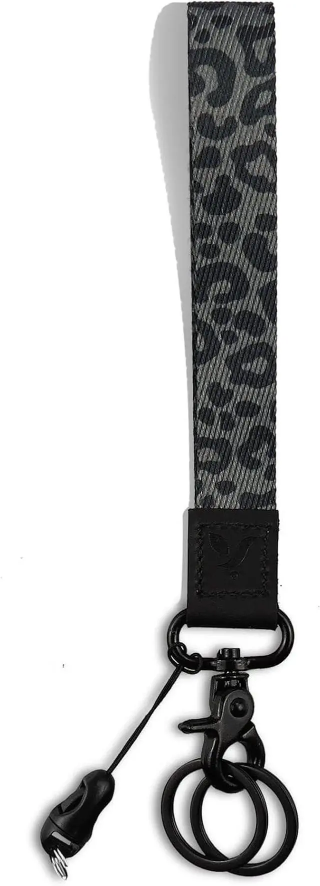 Main image of Yiflin Cute Wrist Lanyard for Keys, Keychain, Wallet, Id Holder, Cell Phone, Wristlet Lanyard Key Chain HolderBlack Leopard