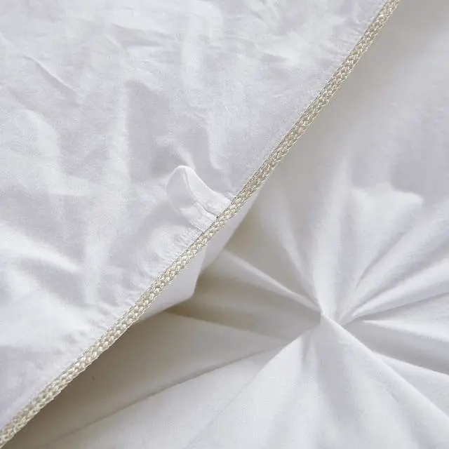 Alt view image 7 of 7 - Luxurious All-Season Goose Down Feather Fiber Comforter King Size Duvet Insert Exquisite Pinch Pleat Design Premium Baffle Box 100% Egyptian Cotton Cover 65 oz. Fill Weight White