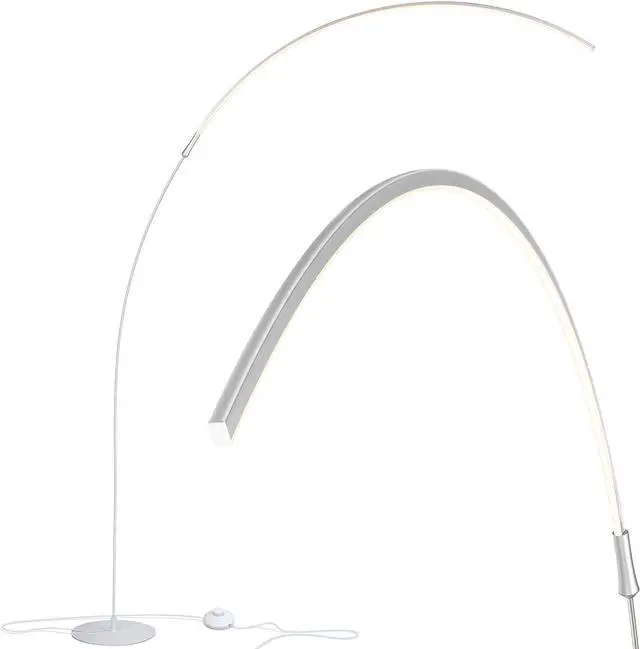 Main image of Brightech Sparq Arc Floor Lamp, Ultra Bright Lamp for Living Rooms & Offices  3-Way Dimmable Smart, Tall Contemporary Standing Lamp for Reading in Bedrooms - Silver