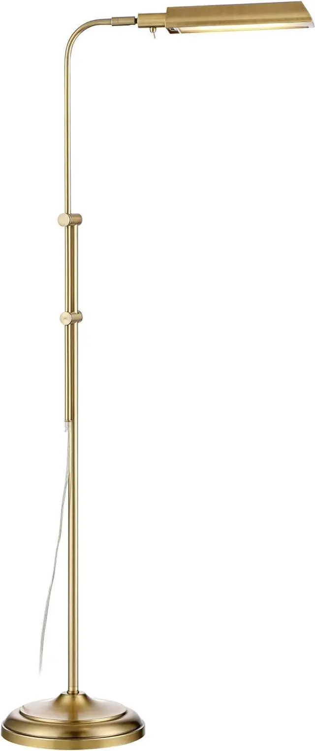 Alt view image 2 of 7 - 360 Lighting Culver Traditional Pharmacy Floor Lamp Standing LED Adjustable Height Plated 57" Tall Aged Brass Metal Shade Pole Light for Living Room Reading House Bedroom Home Decor