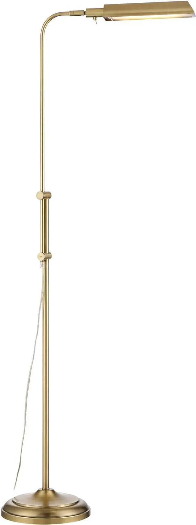 Alt view image 5 of 7 - 360 Lighting Culver Traditional Pharmacy Floor Lamp Standing LED Adjustable Height Plated 57" Tall Aged Brass Metal Shade Pole Light for Living Room Reading House Bedroom Home Decor