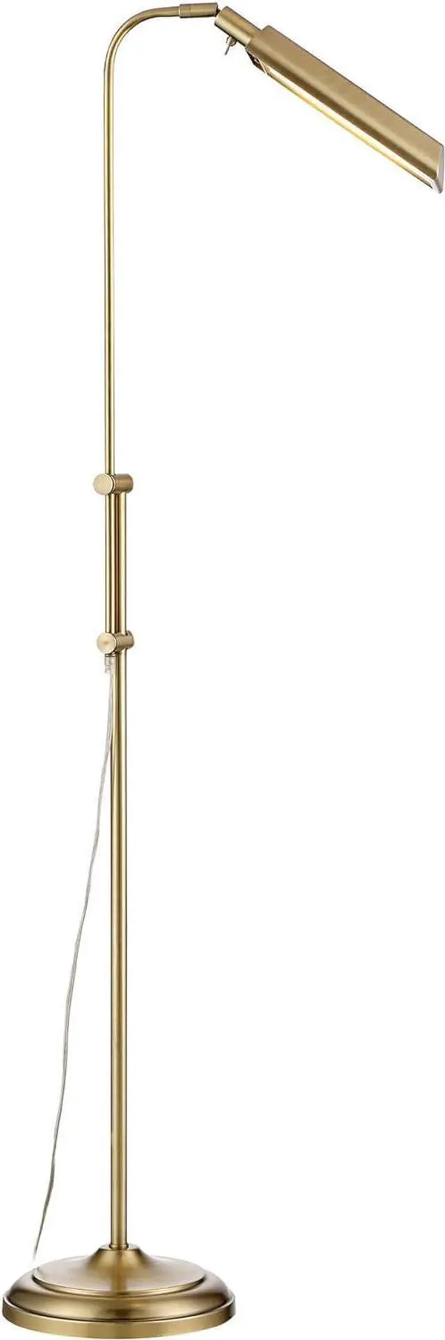 Alt view image 6 of 7 - 360 Lighting Culver Traditional Pharmacy Floor Lamp Standing LED Adjustable Height Plated 57" Tall Aged Brass Metal Shade Pole Light for Living Room Reading House Bedroom Home Decor