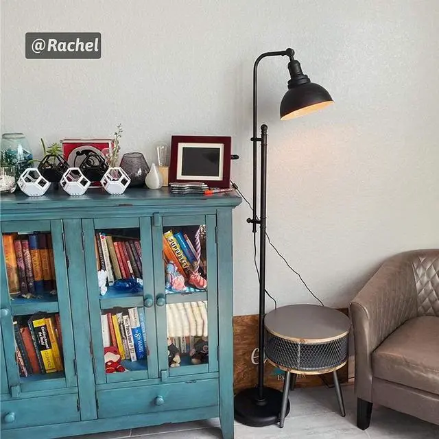Alt view image 2 of 7 - VONLUCE Floor Lamp, 65'' Tall Industrial Floor Lamp, Adjustable Height & Head Vintage Metal Standing Reading Pole Lamp, Floor Lamps for Living Room, Bedroom, Office, Farmhouse