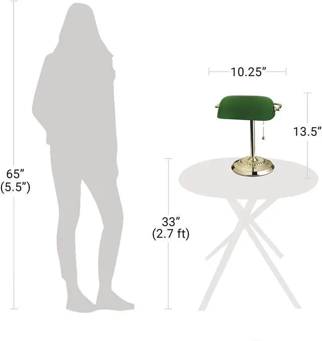 Alt view image 3 of 7 - Catalina Lighting Traditional Desk Lamp, Green, Smart Home Capable for Home Office, Dorm, Apartment, Corded with Adjustable Lighting