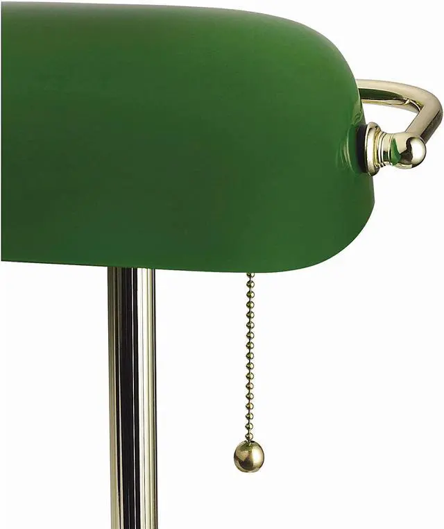 Alt view image 4 of 7 - Catalina Lighting Traditional Desk Lamp, Green, Smart Home Capable for Home Office, Dorm, Apartment, Corded with Adjustable Lighting