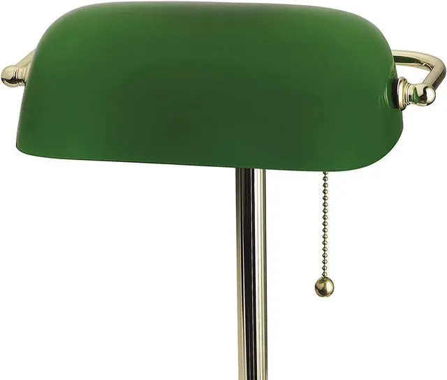 Alt view image 6 of 7 - Catalina Lighting Traditional Desk Lamp, Green, Smart Home Capable for Home Office, Dorm, Apartment, Corded with Adjustable Lighting