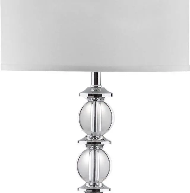 Alt view image 4 of 7 - SAFAVIEH Lighting Collection Riga Clear Crystal/ Chrome 60-inch Living Room Bedroom Home Office Standing Floor Lamp (LED Bulb Included)