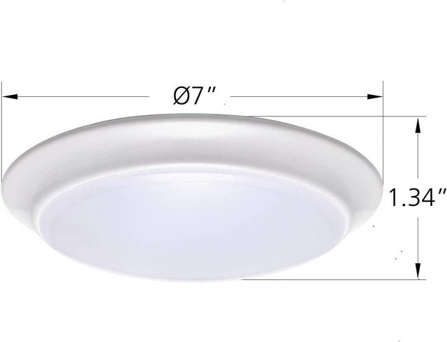 Alt view image 6 of 7 - LIT-PaTH LED Ceiling Light Fixture, Damp Location Rated, Dimmable, 7 Inch