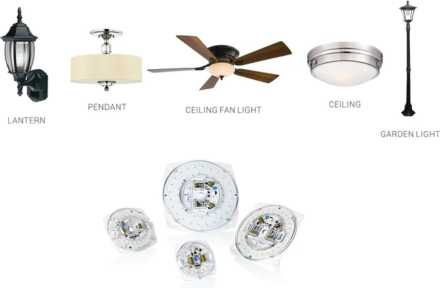 Alt view image 7 of 7 - 5.82" LED Light Engine 6.73" Overall Ceiling Fan Light Replacement