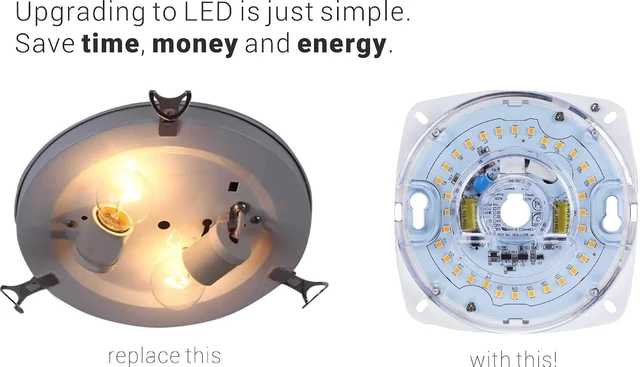 Alt view image 4 of 7 - 5.82" LED Light Engine 6.73" Overall Ceiling Fan Light Replacement
