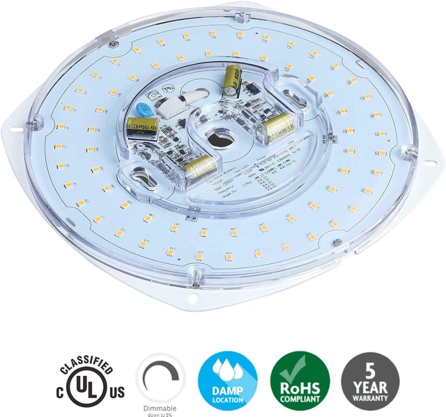 Alt view image 3 of 7 - 7.4" LED Light Engine 8.39" Overall Ceiling Fan Light Replacement