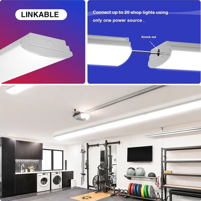 Alt view image 2 of 7 - ANTLUX 4FT LED Wraparound Light Fixture 40W 4000K, 4 Pack