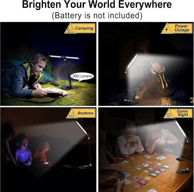 Alt view image 5 of 7 - NUNET LED Desk Lamps for Home Office,Piano Lamp for Upright Piano,Rotatable Aluminum Desk Lamps with USB Charging Port,Eye-Caring Reading Light/3 Lighting Modes/Brightness Adjustable Lamp,Black