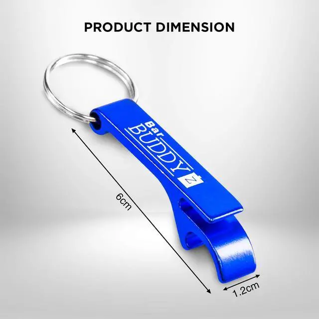 Alt view image 3 of 5 - Stainless Steel Keychain Bottle Opener - Compact Beer Opener for BBQ Camping Bar | Gift for Men Women | We Got Teez