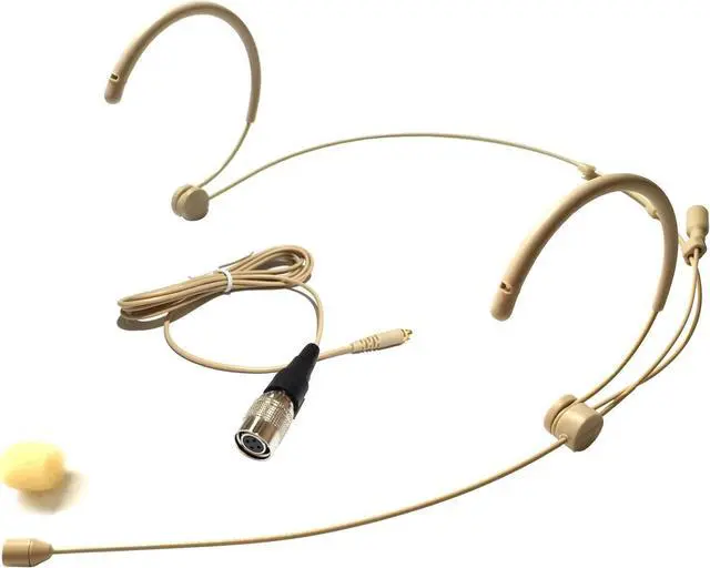 Main image of Microdot 4016 Headset Headworn Microphone for Audio Technica Wireless System - Detachable Cable with 4 Pin Hirose Type Connector - Omidirectional Mic