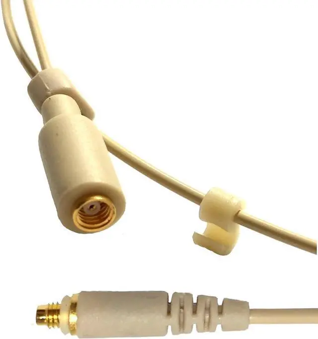 Alt view image 2 of 3 - Microdot 4016 Headset Headworn Microphone for Audio Technica Wireless System - Detachable Cable with 4 Pin Hirose Type Connector - Omidirectional Mic