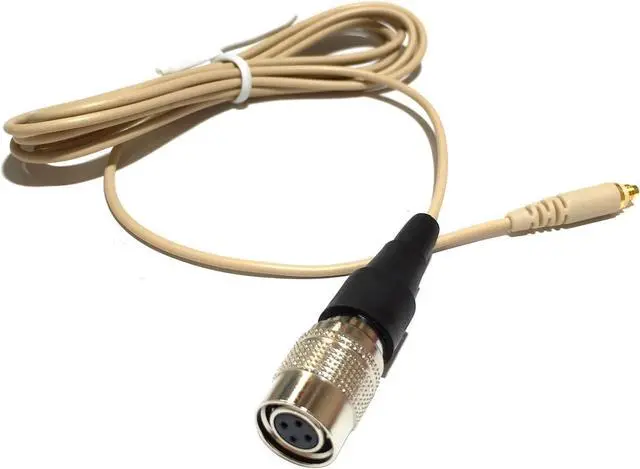 Alt view image 3 of 3 - Microdot 4016 Headset Headworn Microphone for Audio Technica Wireless System - Detachable Cable with 4 Pin Hirose Type Connector - Omidirectional Mic