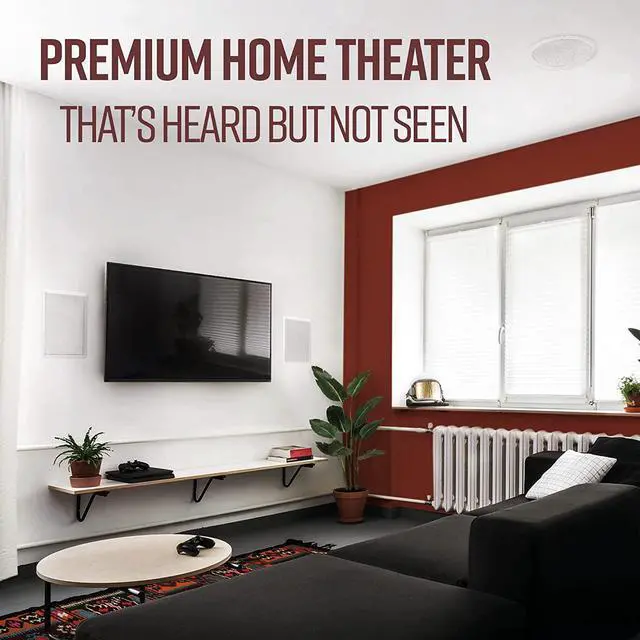 Alt view image 6 of 7 - Polk Audio RC80i 2-way Premium In-Ceiling 8" Round Speakers, Set of 2 Perfect for Damp and Humid Indoor/Outdoor Placement - Bath, Kitchen, Covered Porches (White, Paintable-Grille)