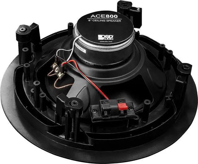 Alt view image 6 of 7 - OSD 8" in Ceiling Speaker Pair 120W, Trimless Magnetic Grille, Pivoting Tweeter, Paintable Grille ACE800