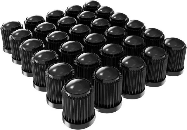 Alt view image 4 of 7 - SAMIKIVA (30 Pack) Tire Stem Valve Caps, with O Rubber Ring, Universal Stem Covers for Cars, SUVs, Bike and Bicycle, Trucks, Motorcycles, Airtight Seal Heavy Duty (Black (30 Pack))