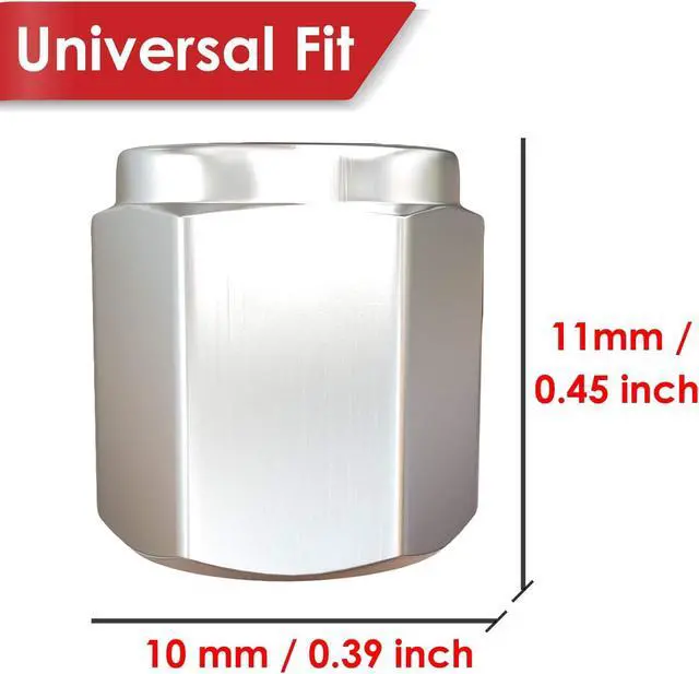 Alt view image 3 of 6 - Brass (8 Pack) Tire Valve Caps Silver, Premium Metal Rubber Seal Tire Valve Stem Caps, Dust Proof Covers Universal fit for Cars, SUVs, Bike and Bicycle, Trucks, Motorcycles