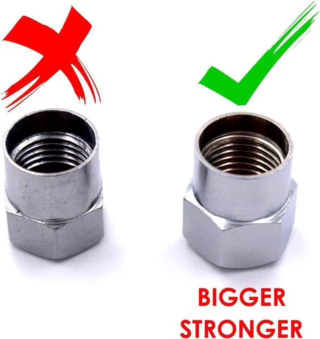 Alt view image 5 of 7 - SAMIKIVA Brass Rubber Seal Tire Valve Stem Caps, Dust Proof Covers Universal fit for Cars, SUVs, Bike and Bicycle, Trucks, Motorcycles Flat Top (Chrome Round Top (8 Pack))