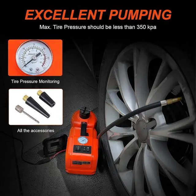 Alt view image 4 of 7 - Electric Car Jack Kit 5Ton 12V Hydraulic Car Jack Lift (Lifting Range: 6.1~17.7 inch) with Electric Impact Wrench for SUV MPV Sedan Truck Change Tires Garage Repair